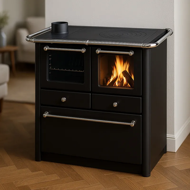 Heißes Angebot Westminster Holzherd K 85 F II Anthrazit Rauchrohranschluss links