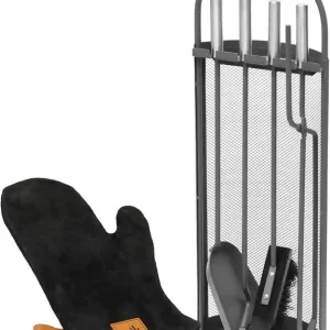 Abverkauf Raik Kaminbesteck Arthur + Ofenhandschuh