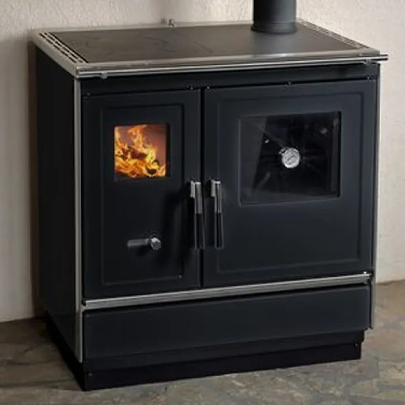 Haas+Sohn Küchenofen HSH 81 anthrazit rechts, Stahlkochplatte Highlight