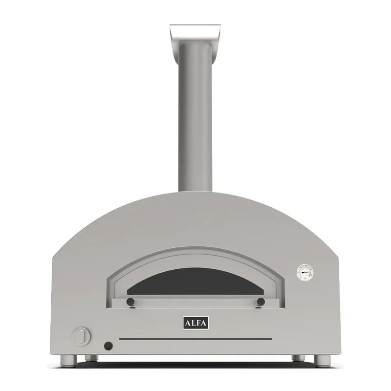Sichere Zahlung Alfa Futuro 4 Pizze Gas-Pizzaofen silber/ schwarz 50 mBar