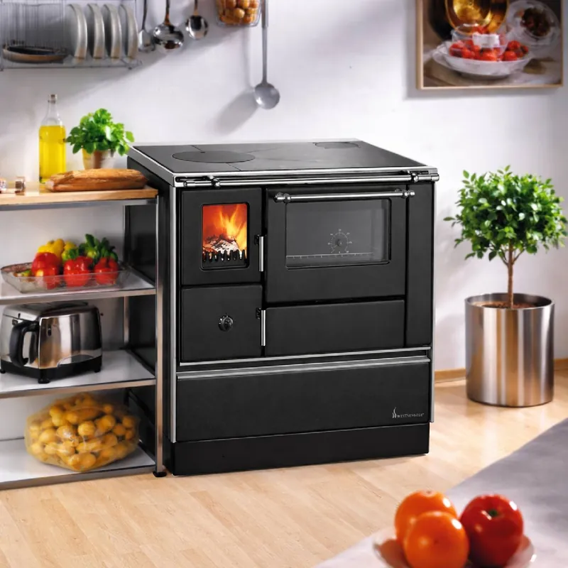 Direkt Vom Hersteller Westminster Holzherd K 76F-90 schwarz Rauchrohranschluss rechts
