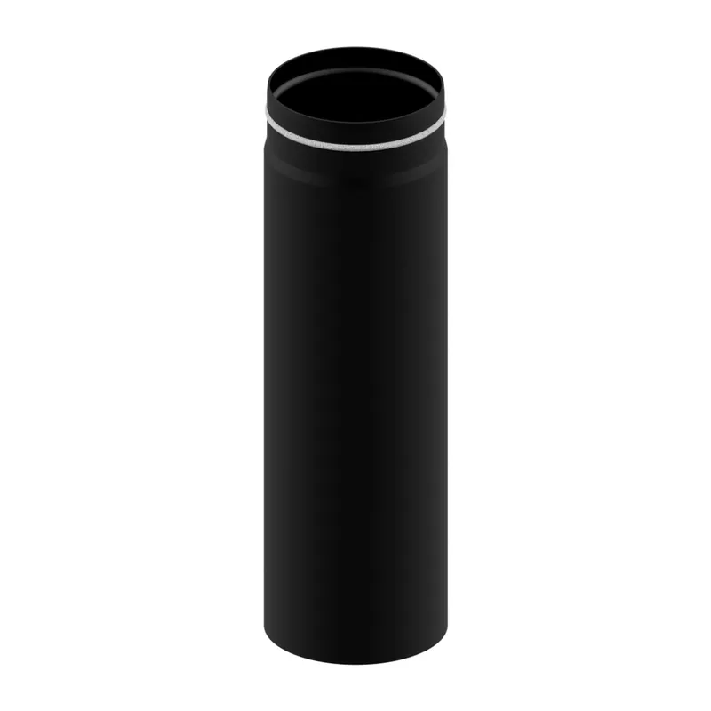 Markenware Raik Lifestyle Längenelement Durchmesser 150x500x2,00mm eingezogen mit Dichtung schwarz für Rauchrohr/ Ofenrohr