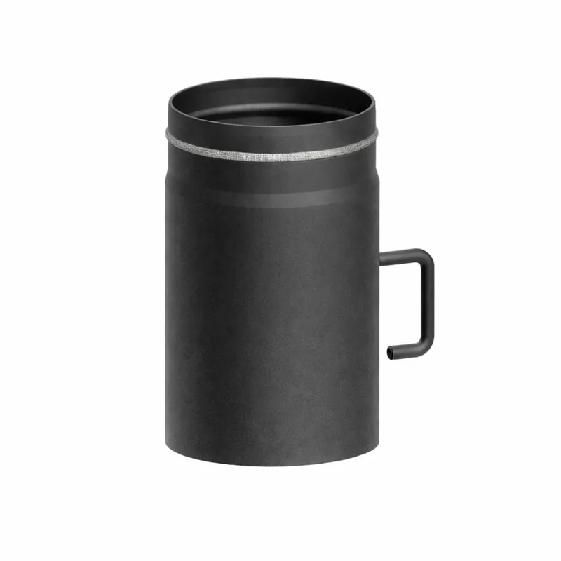 Neu Raik Lifestyle Längenelement Durchmesser 150x250x2,00mm eingezogen mit DKL mit Dichtung grau für Rauchrohr/ Ofenrohr