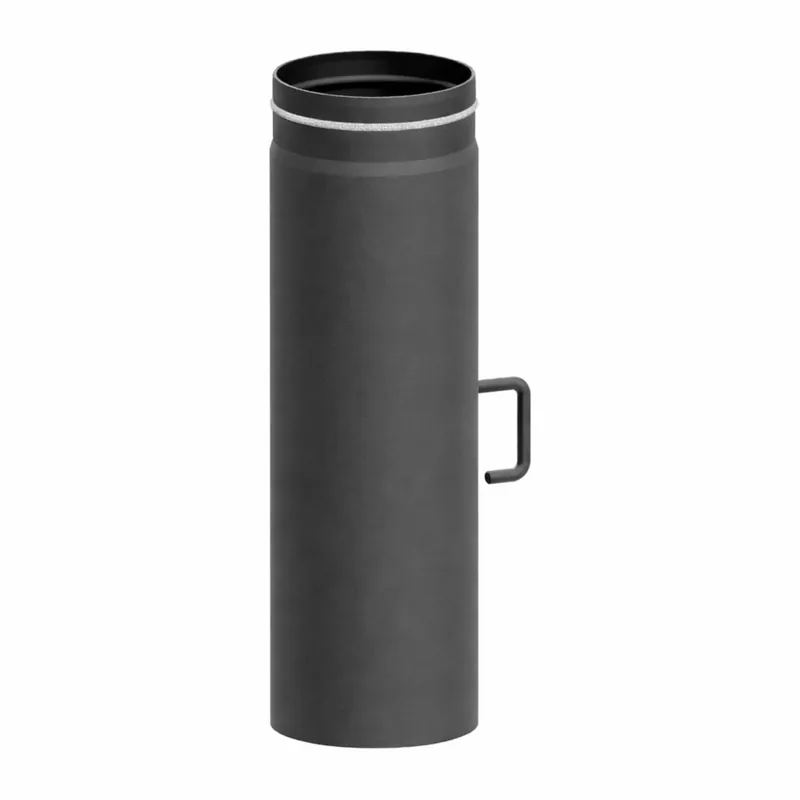 Raik Lifestyle Längenelement Durchmesser 150x500x2,00mm eingezogen mit eingelegter Tür, mit DKL mit Dichtung grau für Rauchrohr/ Ofenrohr Sale