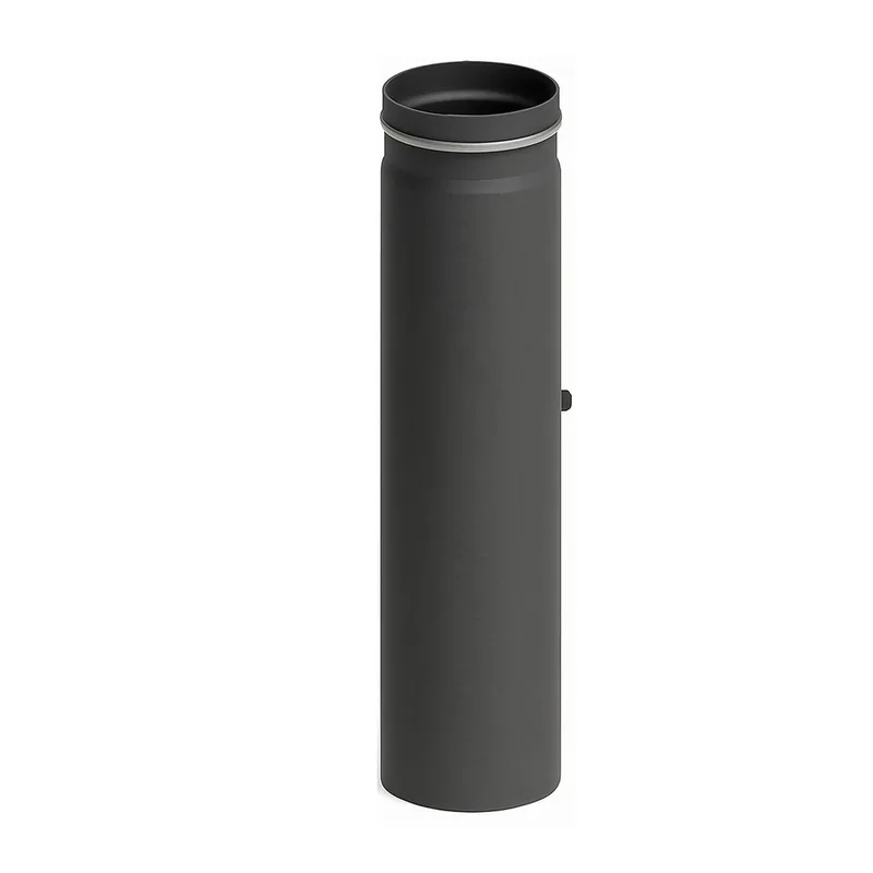 Raik Lifestyle Längenelement Durchmesser 150x500x2,00mm eingezogen mit eingelegter Tür mit Dichtung grau für Rauchrohr/ Ofenrohr Abverkauf
