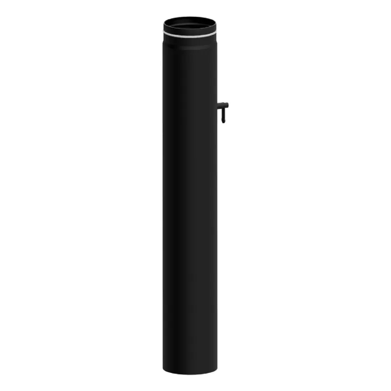 Neue Ware Raik Lifestyle Längenelement Durchmesser 150x1000x2,00mm eingezogen mit DKL mit Dichtung schwarz für Rauchrohr/ Ofenrohr