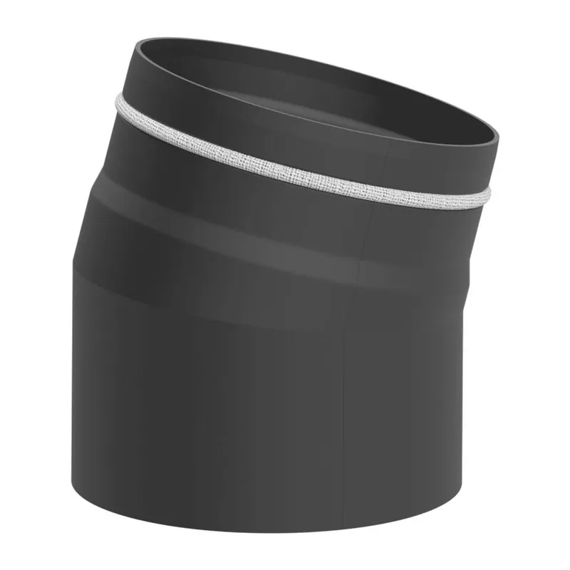 Nur Heute Raik Lifestyle Bogen Durchmesser 150/15° 2,00mm eingezogen 2-tlg mit Dichtung grau für Rauchrohr/ Ofenrohr