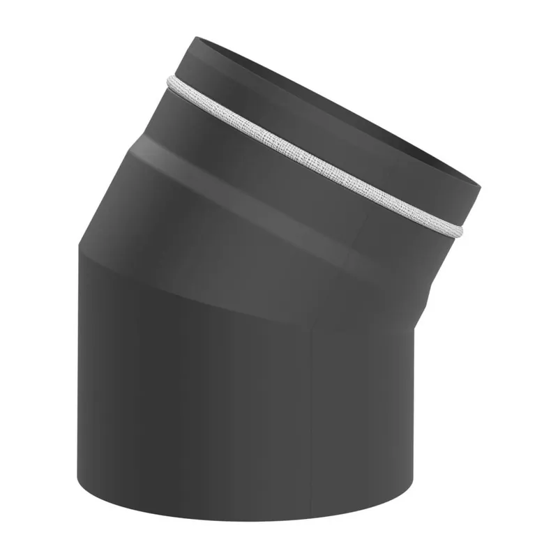 Neue Ware Raik Lifestyle Bogen Durchmesser 150/30° 2,00mm eingezogen 2-tlg mit Dichtung grau für Rauchrohr/ Ofenrohr