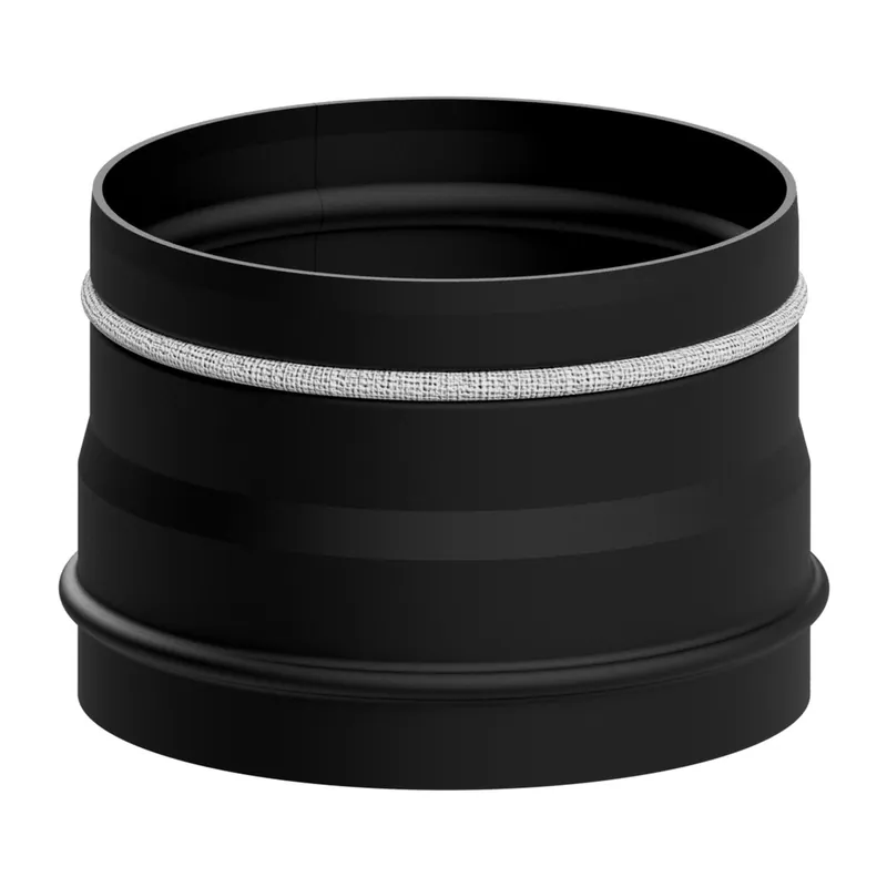 Super-Preis Raik Lifestyle Ofenanschlussstück Durchmesser 150x110x2,00mm mit Dichtung schwarz für Rauchrohr/ Ofenrohr