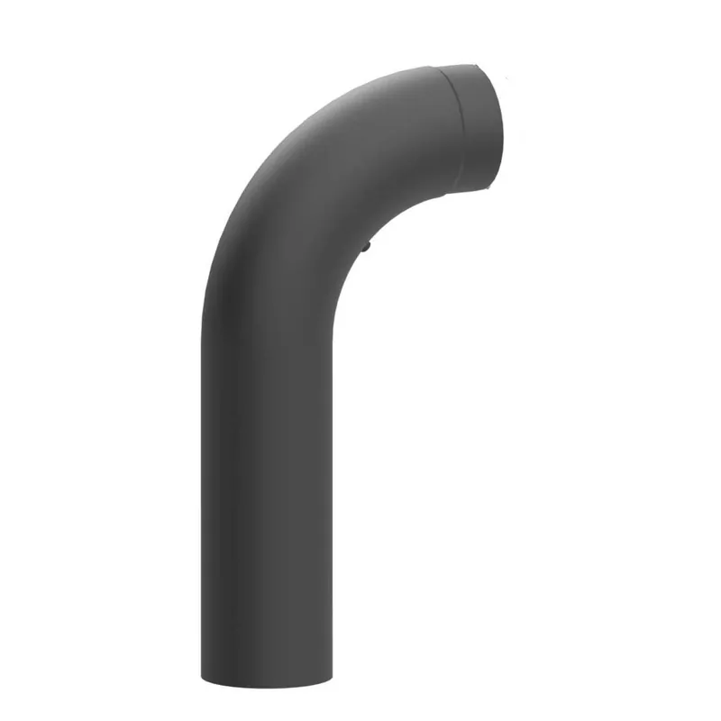 Raik Lifestyle Winkelbogen Durchmesser 150/90° 2,00mm glatt 700/450 mit eingelegter Tür grau für Rauchrohr/ Ofenrohr Zertifiziert