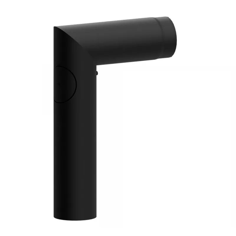 Raik Lifestyle Winkelbogen Durchmesser 150/90° 2,00mm 2-tlg 700/450 mit eingelegter Tür schwarz für Rauchrohr/ Ofenrohr Ausverkauf