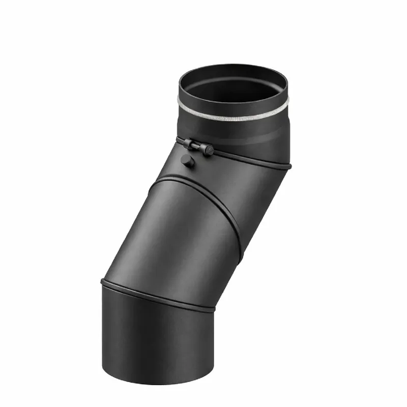 Billig Raik Lifestyle Bogen Durchmesser 150/0°-135° 2,00mm eingezogen drehbar 4-tlg mit eingelegter Tür mit Dichtung grau für Rauchrohr/ Ofenrohr