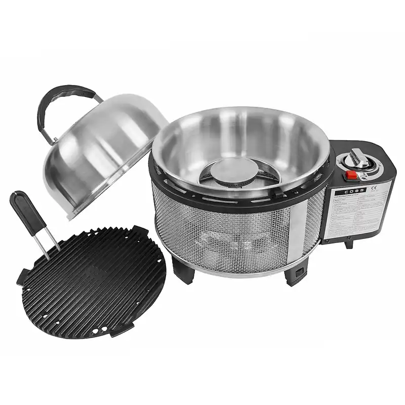 Neuheit COBB Premier Gas Deluxe Gasgrill Edelstahl mit Griddle Bratenrost