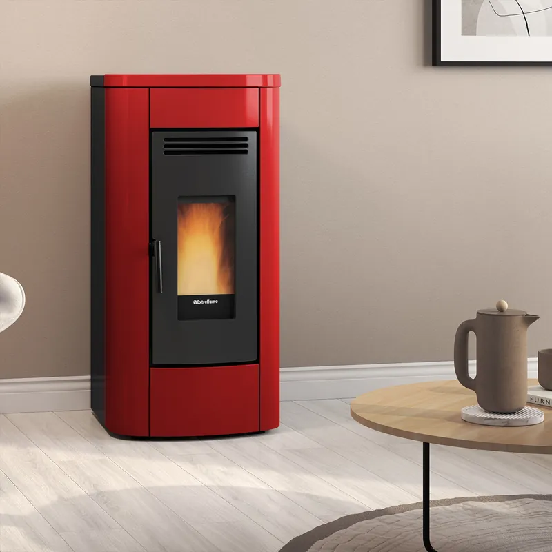 Extraflame KLAUDIA 5.0 EVO Pelletofen bordeaux Bestpreis