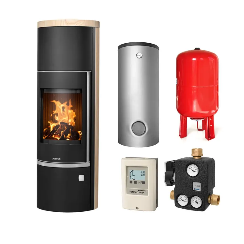 Justus Faro Aqua 2.0 Stahl Schwarz/ Sandstein Set + Kombispeicher THKE/F 600 Sonderaktion