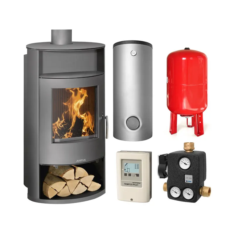 Neue Kollektion Justus Island AQUA II Stahl Gussgrau Set + Pufferspeicher TPSM 500