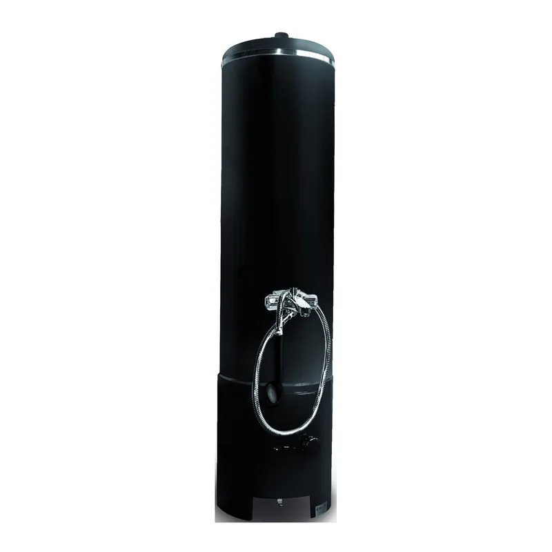 Wittigsthal Badeofen drucklos 100L "Black Edition" komplett - Oberofen schwarz, Unterofen schwarz, MB, Handbrause schwarz Abverkauf
