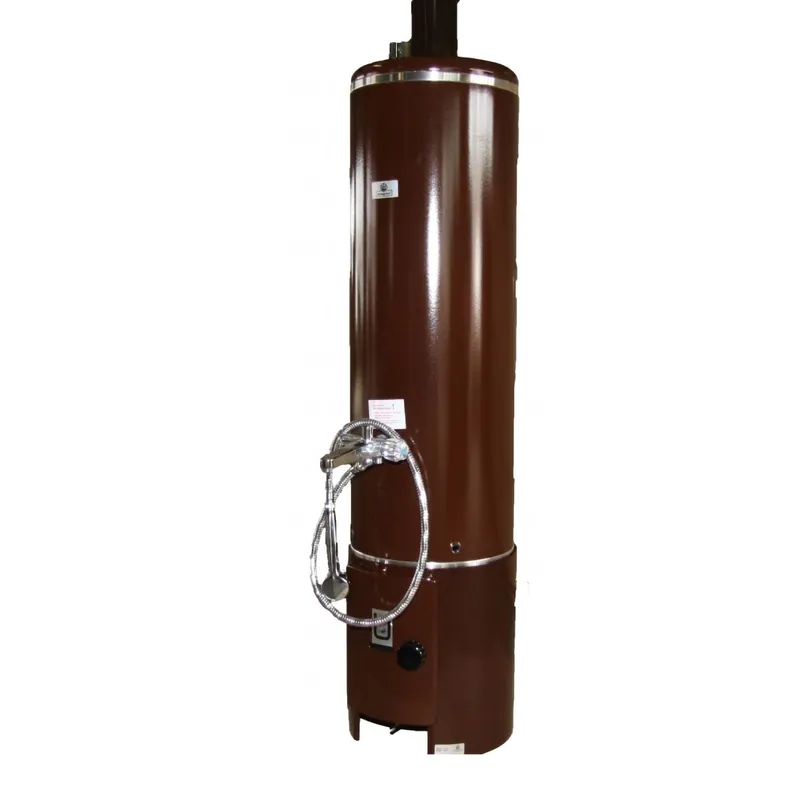 Markenware Wittigsthal Badeofen drucklos 100L "Rustikal" komplett - Oberofen braun, Unterofen braun, MB