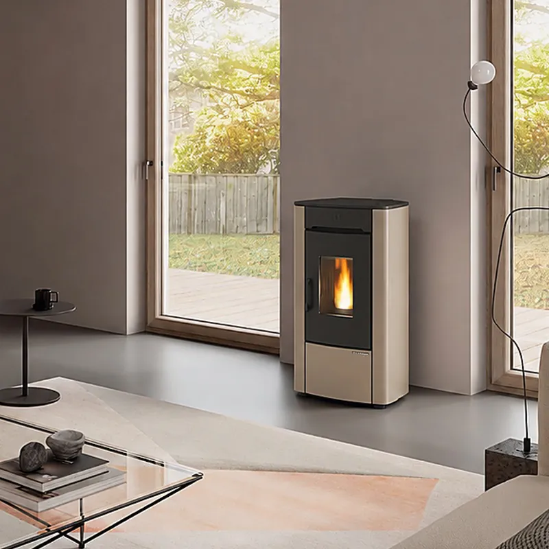 Rabatt Extraflame Angelica Junior Pelletofen taupe matt Prestige Line