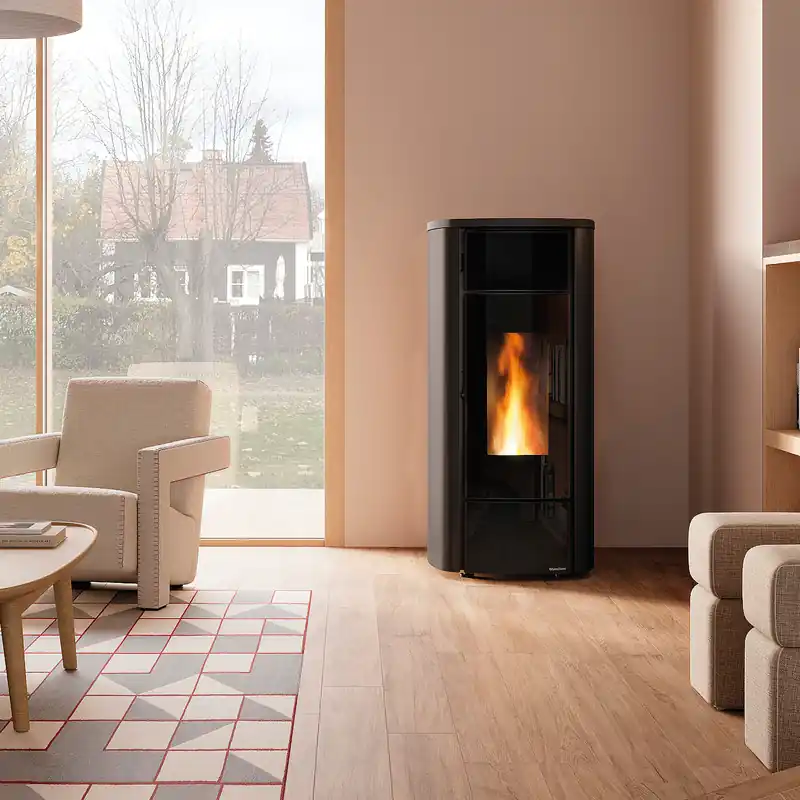 Extraflame Miriana Idro H20 wasserführender Pelletofen schwarz Evolution Line Neue Ware