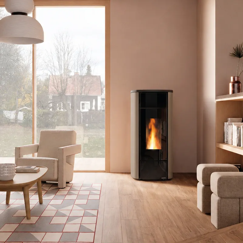 Sale Extraflame Miriana Idro H20 wasserführender Pelletofen taupe matt Evolution Line