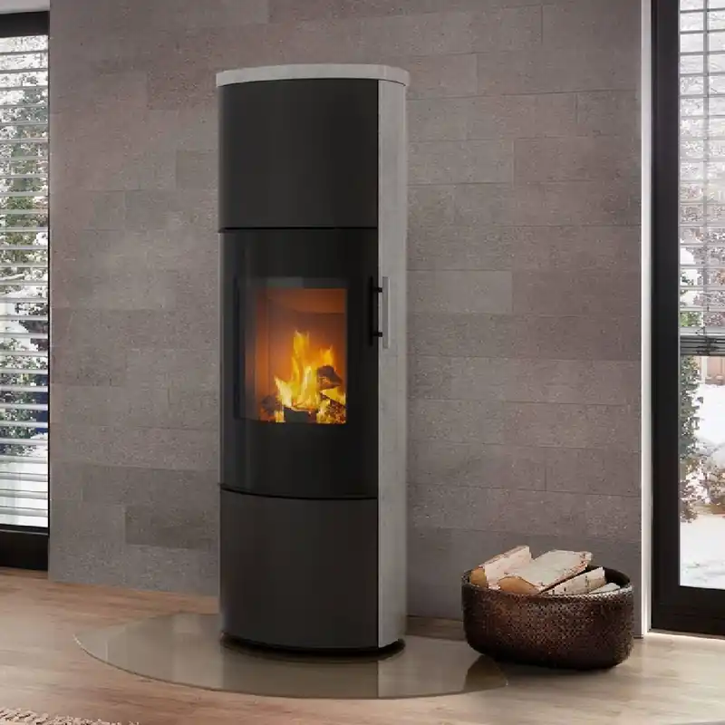 Königshütte URSA 6kW Glastür Naturstein Serpentin Kaminofen Mega-Angebot