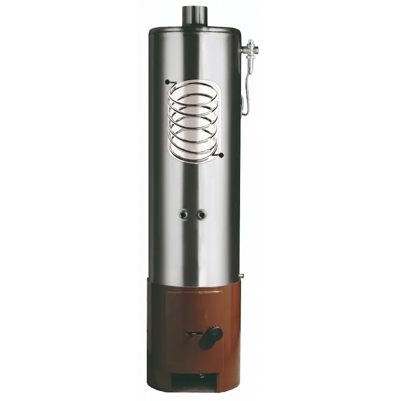 Wittigsthal Badeofen druckfest ZW100 mit Wärmetauscher - Oberofen Edelstahl 100L, Unterofen 100/6 braun, ohne MB Sonderaktion