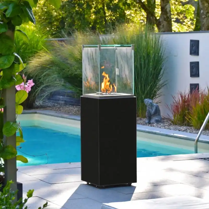 Saisonangebot CB-Tec Neocube-O Gaskamin für den Außenbereich - schwarz