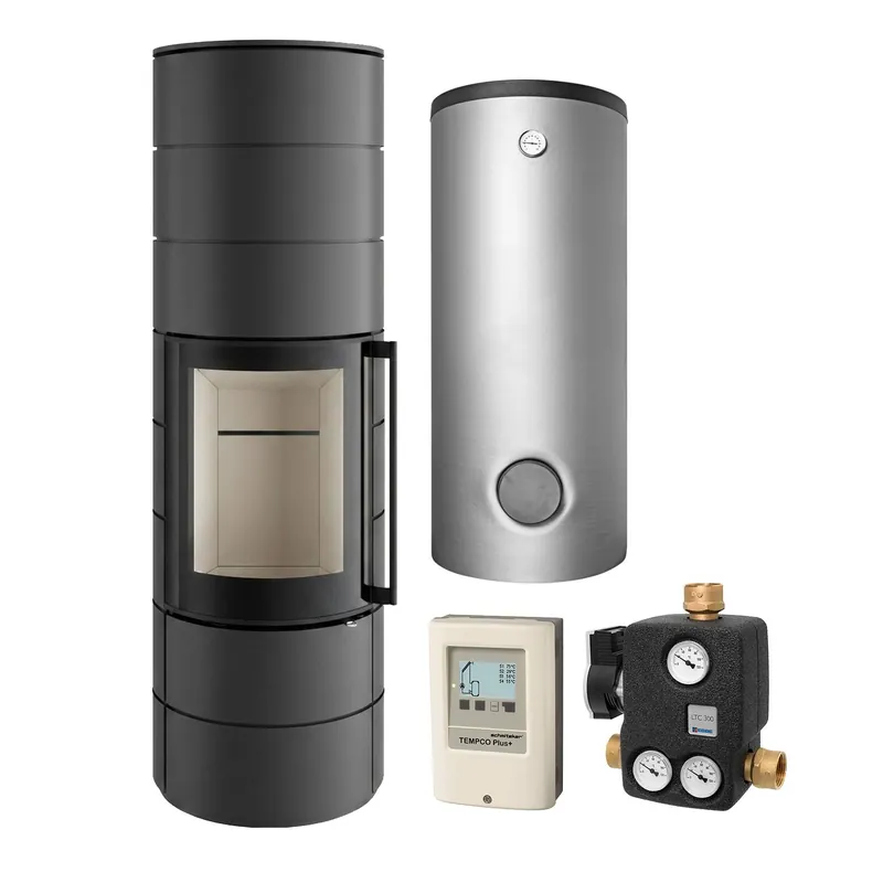 Spartherm Ambiente A4 H2O RLA Stahl Titan Set + Kombispeicher THKE/F 600 Angebot