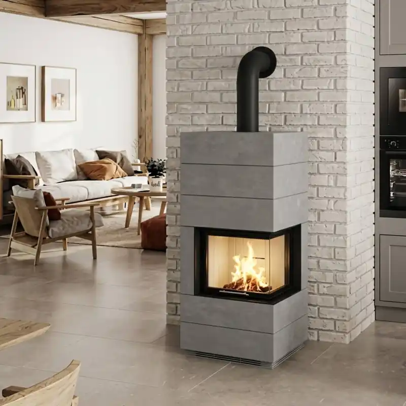 Finale Aktion Spartherm SIM Varia 2R-55h Kaminbausatz RLU Feinbeton gespachtelt 2/3