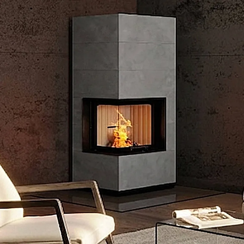 Spartherm SIM Varia 2L-55h Kaminbausatz RLA Feinbeton gespachtelt 1/3 Begrenztes Angebot