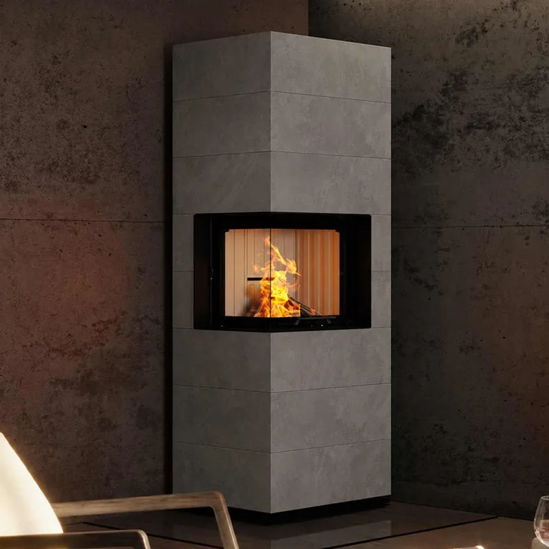 Spartherm SIM Varia 2Lh H2O Kaminbausatz RLA Feinbeton gespachtelt 3/3 Begrenztes Angebot