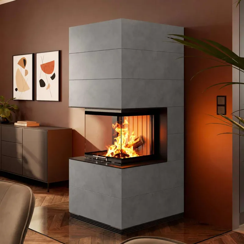 Spartherm SIM Arte U-50h Kaminbausatz RLA Feinbeton gespachtelt 2/3 Kracherpreis