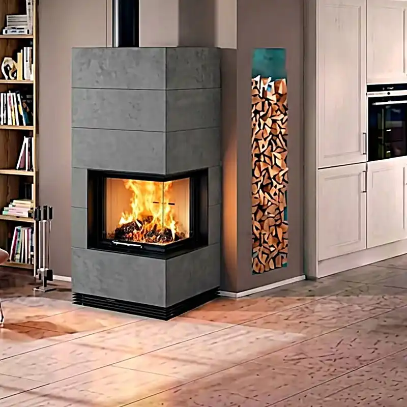 Nur Heute Spartherm SIM Varia 2Rh Kaminbausatz RLA Feinbeton gespachtelt 1/3