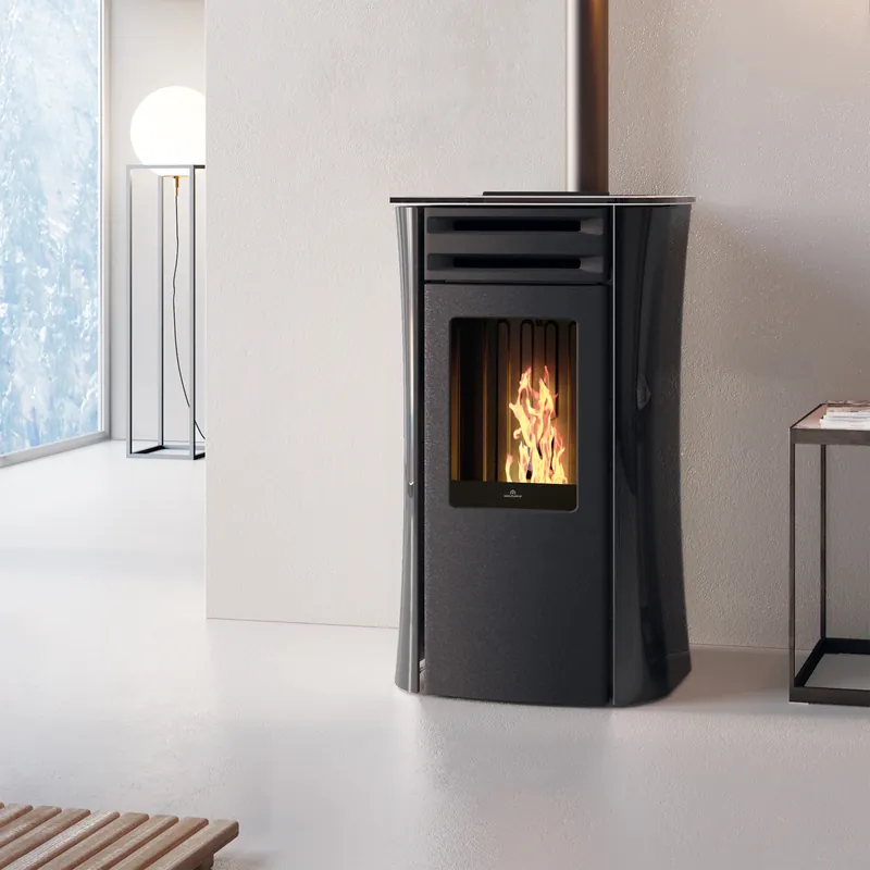 Sonderaktion Edilkamin Dania 6 AT Top Pelletofen Glas schwarz