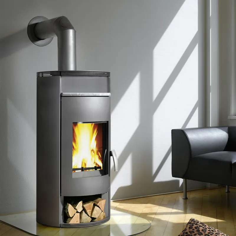 Beliebt Wamsler Auron Kaminofen 6 kW grau mit Speichersteinen