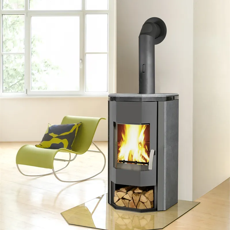 Angebot Wamsler Ugnis Kaminofen 6 kW grau Naturstein