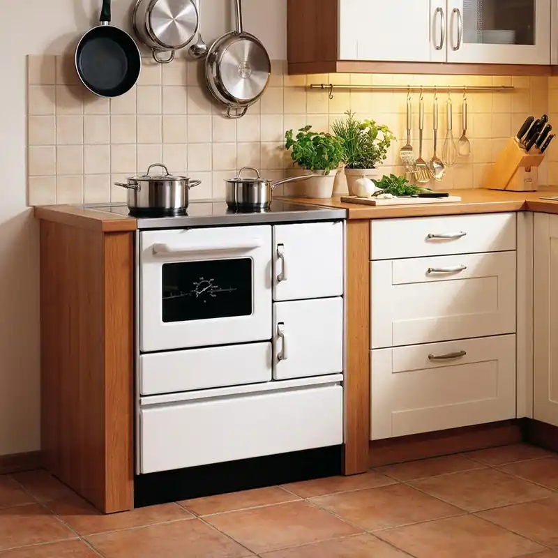 Wamsler K 128 Küchenofen links weiß mit Ceranplatte Markenprodukt
