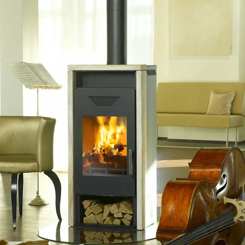 Beliebt Wamsler Logi Kaminofen 6 kW schwarz Sandstein Rainbow