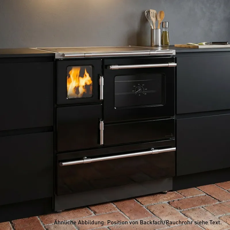 Wamsler K 128 F Küchenofen links schwarz mit Stahlplatte Online Kaufen