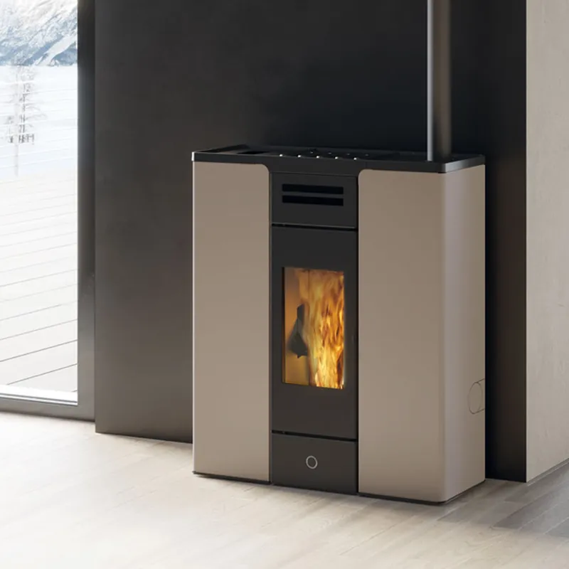Markenware EK63 Entity 90+ Evo Pelletofen Stahl taubengrau