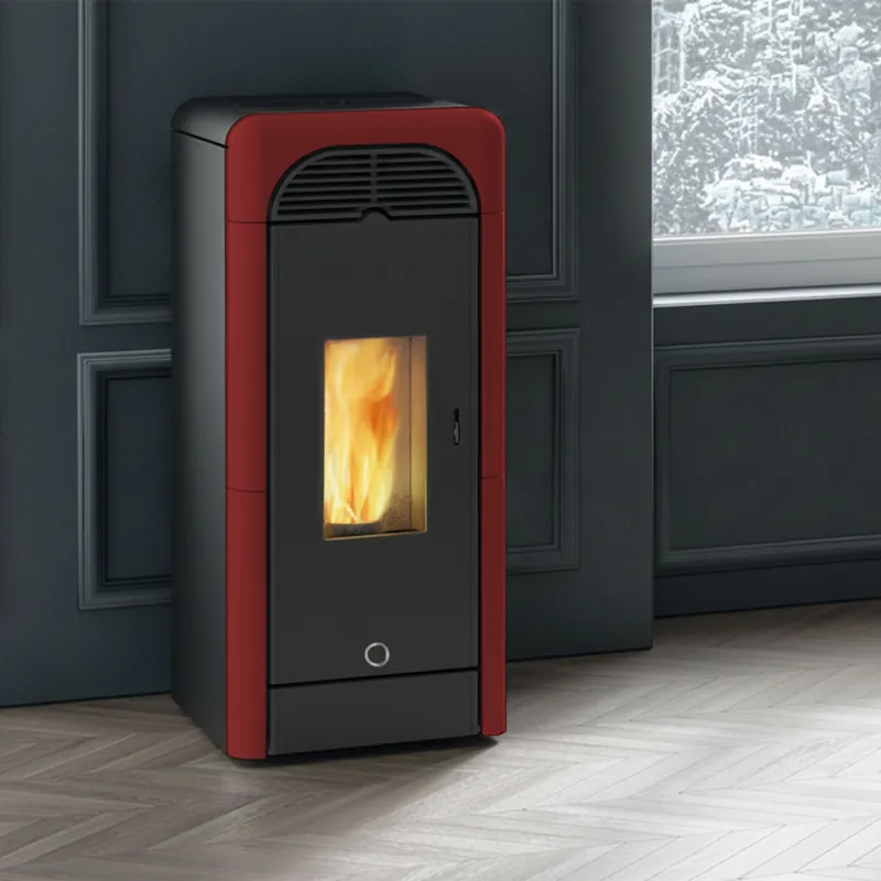 Bestpreis EK63 Berry 90+ Evo Pelletofen Keramik bordeaux