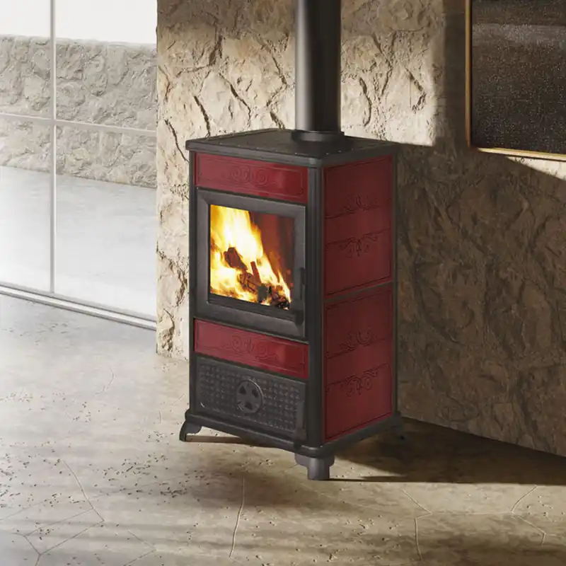 Begrenztes Angebot EK63 Fancy Evo Kaminofen Keramik bordeaux