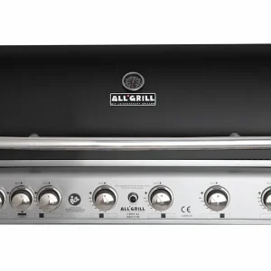 ALLGRILL Einbau-Gasgrill CHEF XL BLACK Built-In Air System, 6 Brenner, Backburner 100739 Top-Seller