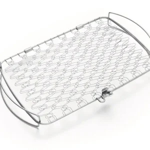 Ausverkauf Weber Fisch- und Gemüsehalter groß Edelstahl für Grills ab ø 57 cm und Q-3000 Serie