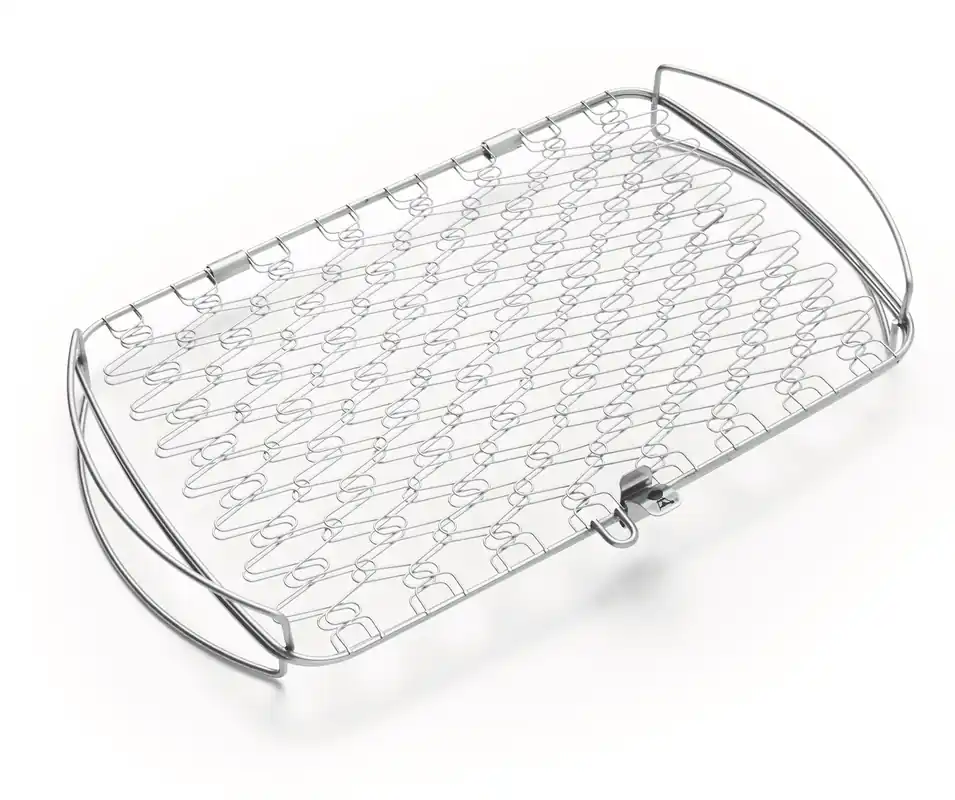 Ausverkauf Weber Fisch- und Gemüsehalter groß Edelstahl für Grills ab ø 57 cm und Q-3000 Serie