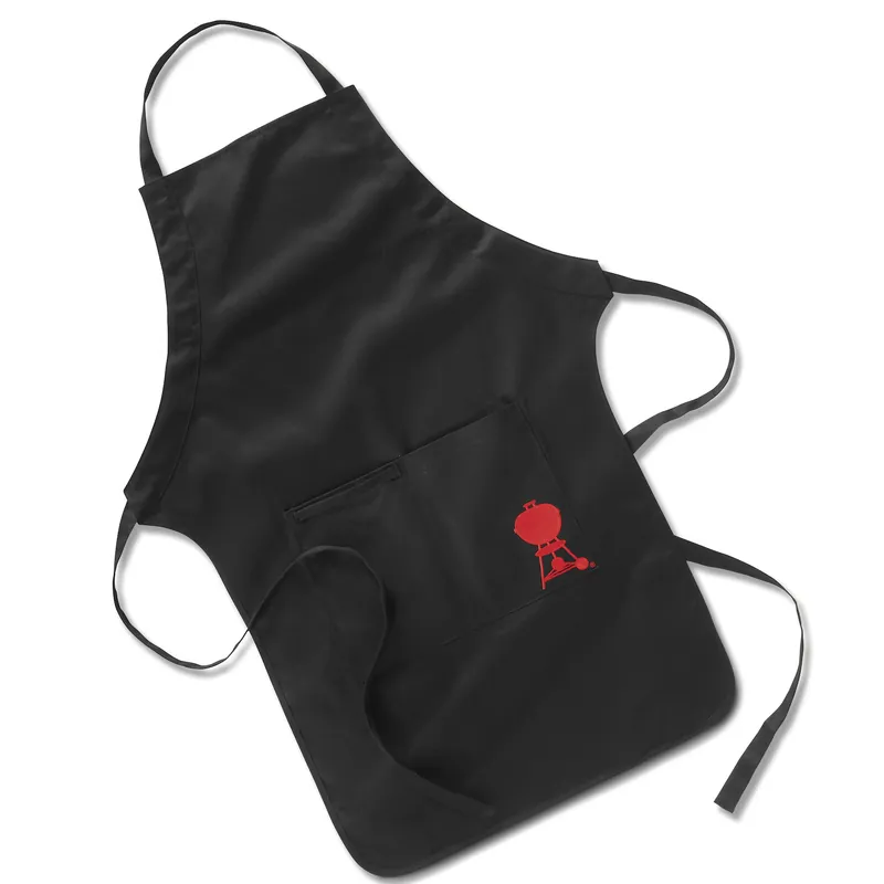 Günstig Weber Grillschürze schwarz mit rotem Kugelgrill