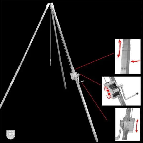 Schneider Edelstahl Dreibeingrill Höhe 250 cm Schwenkgrill Schwenker Letzte Chance