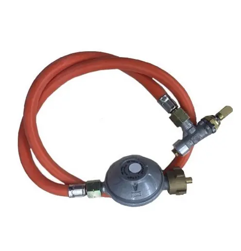 Neuheit Weber Regler mit Hahn, Schlauch und Druckminderer 50 mBar für Q 2000 / Q 2200 und Q 200 / Q 220