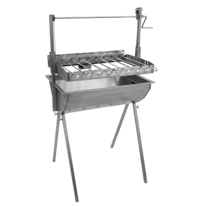 Schneider Schaschlikgrill Muqqi aus Edelstahl für 9 Spieße 85 x 75 x 45 cm Direktkauf